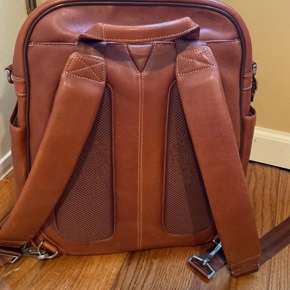 Johnston Murphy Leather Backpack With 